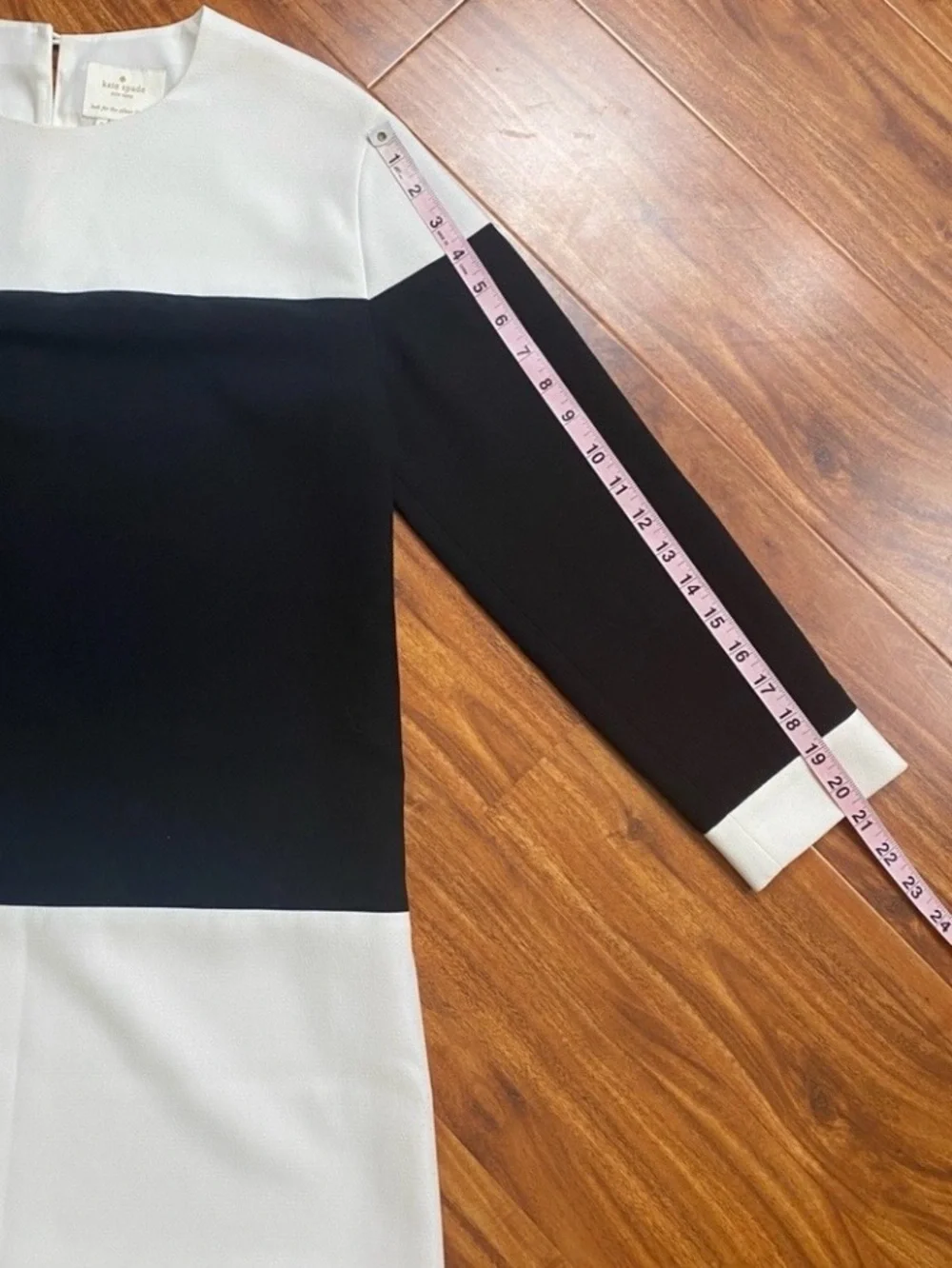 Kate Spade Women's Black Off White Colorblock Classic Shift Dress Size 6 Preppy